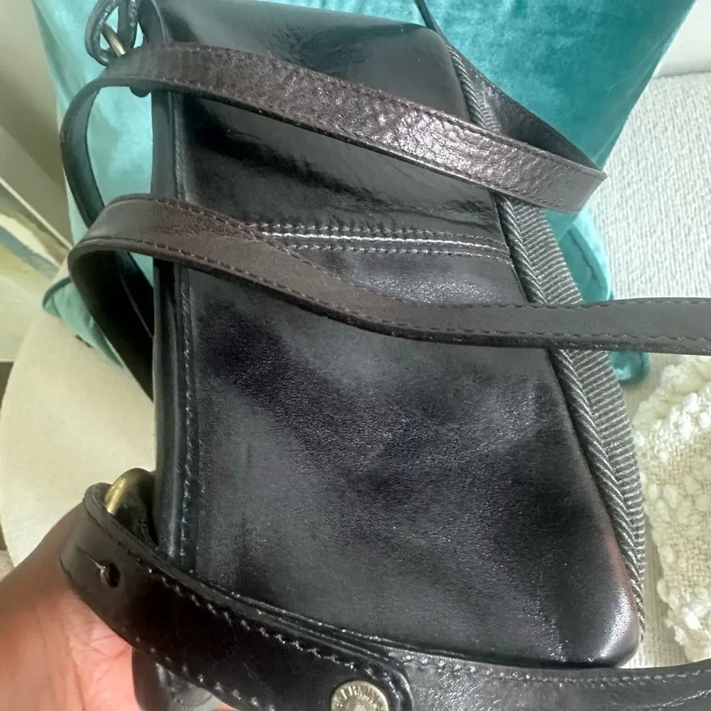 Brahmin Black Leather Adjustable Women’s Backpack